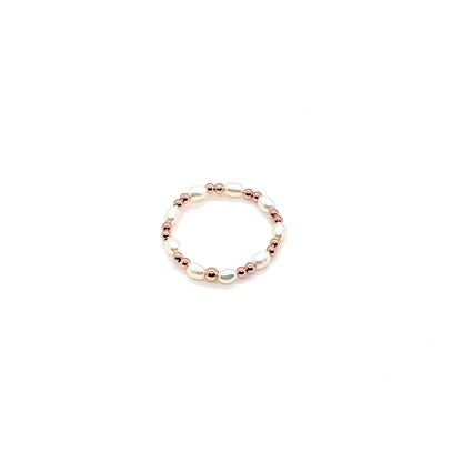 Pearl Stretch Rings | Gold or Silver Beads