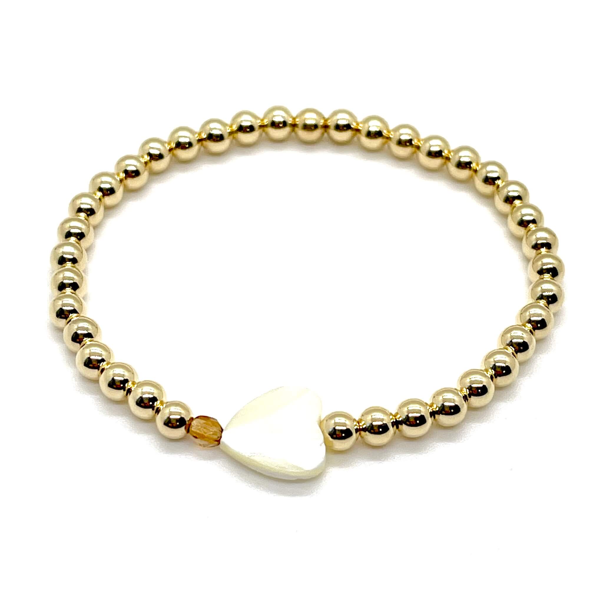 Golden Heart Crystal Bracelet top