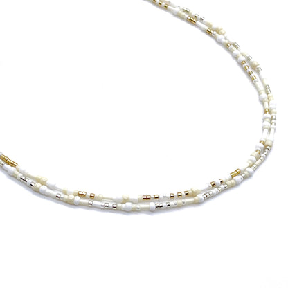 Long Beaded Necklaces | Choker Necklaces | White Seed Beads