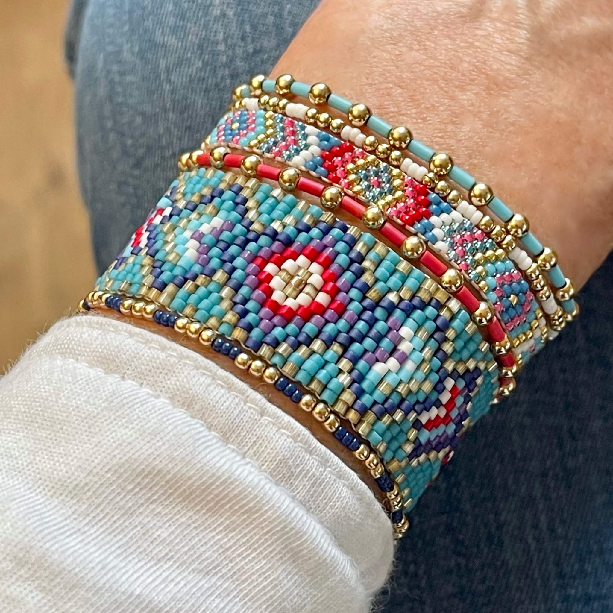 Mayan Arts Handmade Bracelet, Stacking Bracelets, Beaded, India | Ubuy